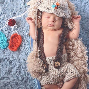 Newborn Fishing Set Pattern, Crochet Pattern, Newborn Photo Prop Pattern, Newborn Overall Pattern, Crochet Fish Pattern, Newborn Crochet