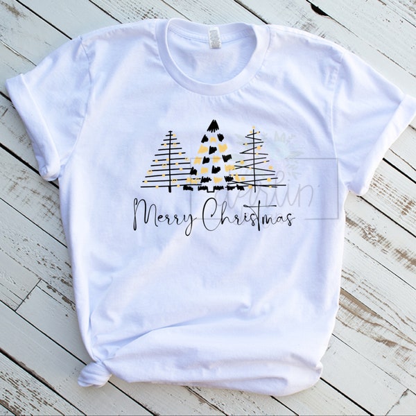 Digital Download Christmas PNG Christmas Sublimation Merry Christmas Trees Sublimation Design Instant Download PNG Black and Gold Christmas