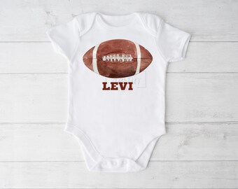 Watercolor Football with Name Design PNG Youth Toddler Infant Football Shirt Digital Download PNG