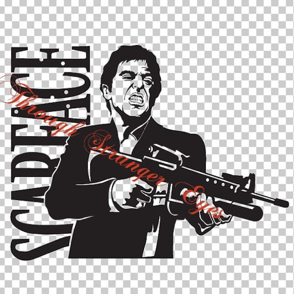 Scarface Tony Montana SVG file for Cricut silhouette *DIGITAL FILE*