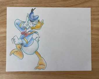 Donald Duck Drawing Etsy
