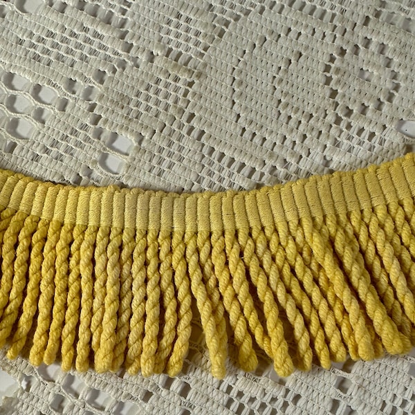 2.67 Yds Yellow 2 in bullion fringe Upholstery / Drapery / Interior Design / Home Furnishings @Creekwood Cottage Chic--6