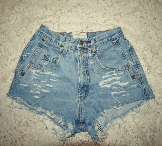 high waisted cut off jean shorts