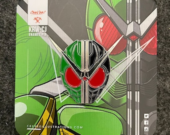 KRW-CJ Kamen Rider W (Double) Cyclone Joker Sammlerstück Soft Enamel Pin