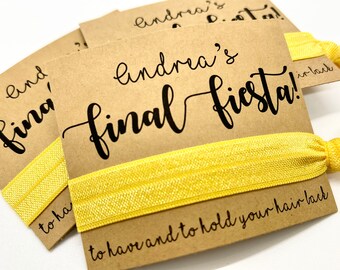 Final Fiesta Tie Favors | Bachelorette Party Favors | Bachelorette Hair Ties | Pool Hair Don't Care | Party Favors | To Have and To Hold