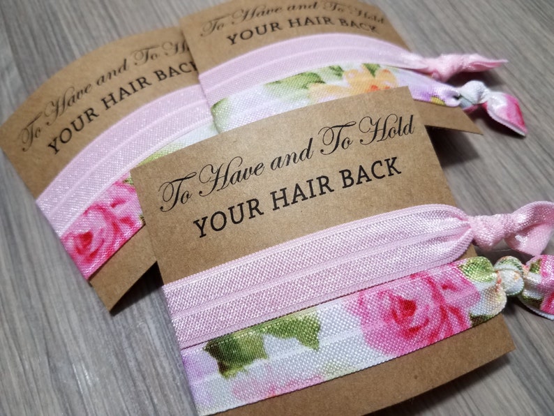 Hair Tie Bridal Shower Favor Bridesmaid Hair Tie Favor to Etsy