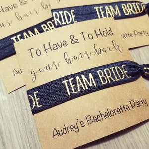 Bachelorette Party Favors | To Have & To Hold Your Hair Back Favors | Bachelorette Party Hair Tie Favors  Bachelorette Party Favor Hair Ties