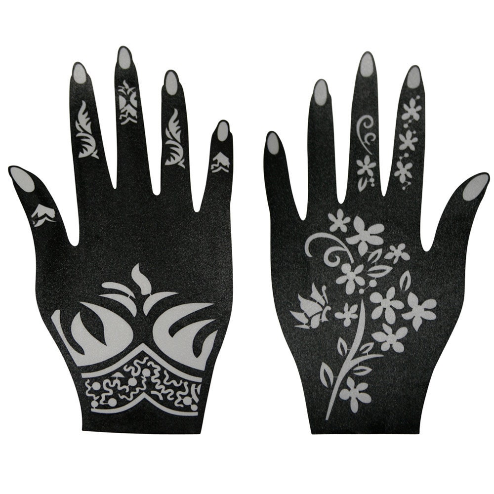 henna tattoo stencil for hand for festivals parties etsy ireland