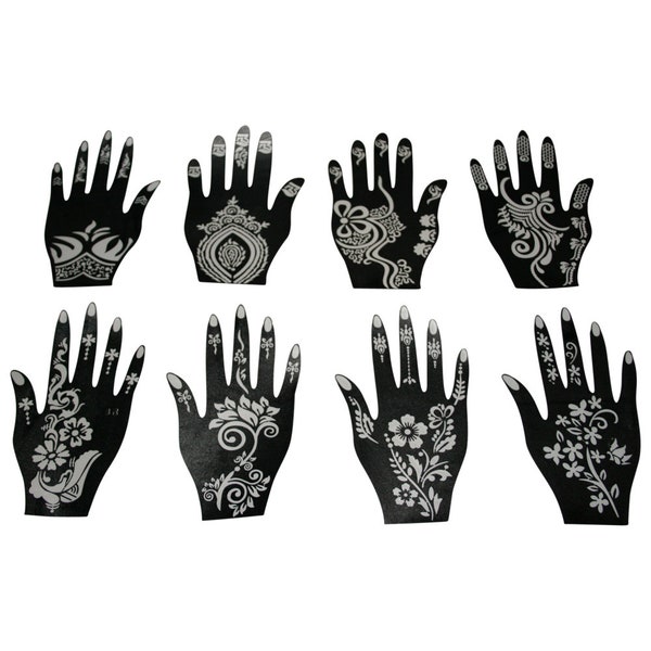 8 Henna henna hand tattoos Deal for hand in intricate design, festivals, parties, weddings, bridal, shaadi, mendhi, mendi.