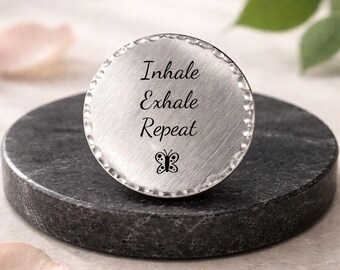 Funny Gift - Inhale Exhale Repeat Pocket Token