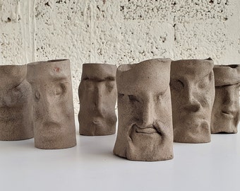 Small Ceramic face Sculpture