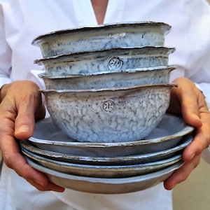 Handmade Plate Set, Ceramic  made in Israel