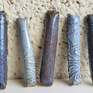 Small Blue Ceramic mezuza