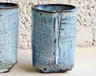 Blue Coffee Cup, Handmade Ceramic Tumbler