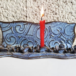 Hanukkah Menorah, Handmade Ceramic in Israel