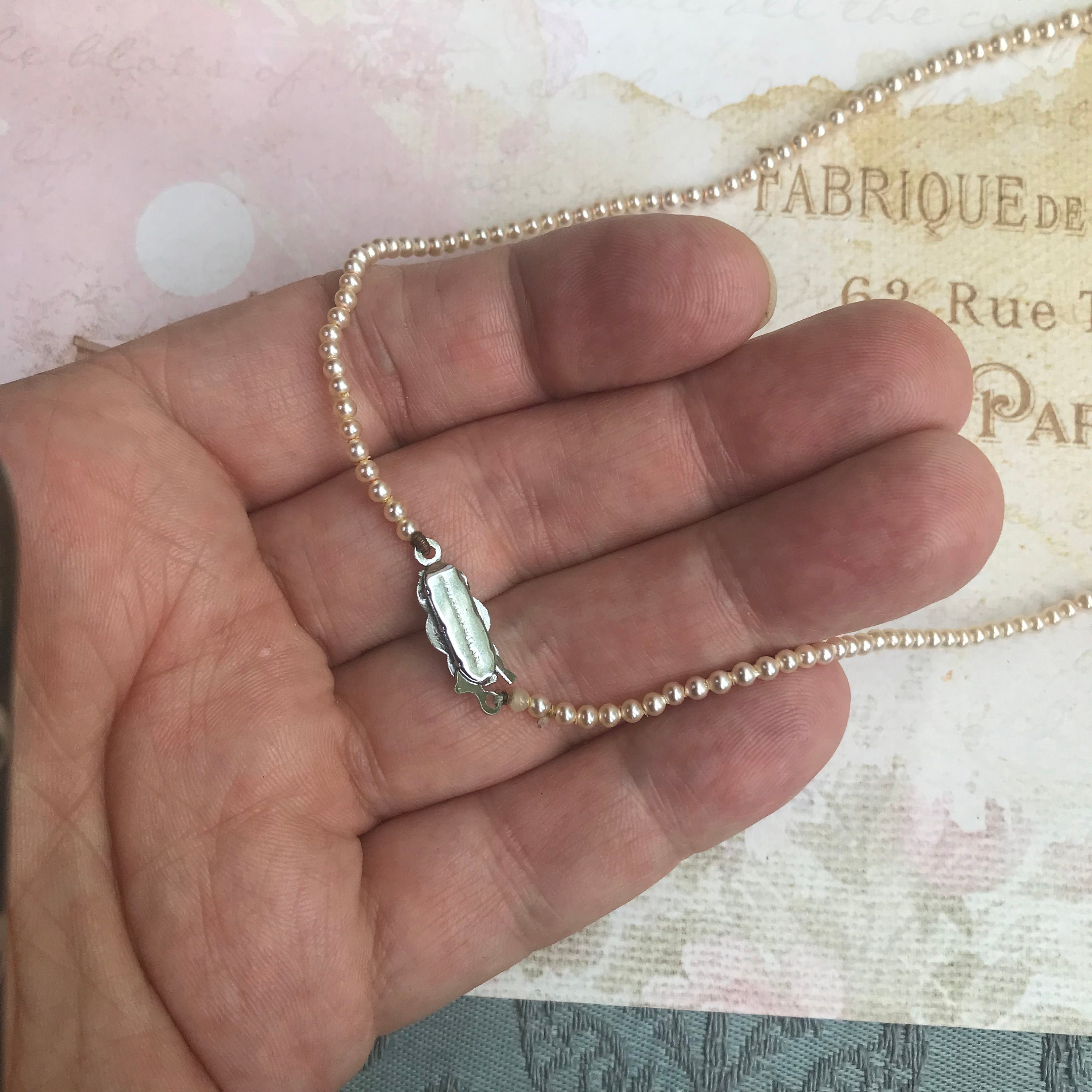 Elizabethan Pearls Beads Necklace Chrome Clasp Original Boxed Etsy UK