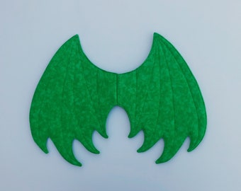 Wearable Dragon Wings for kids// bright green dragon wings// bat wings// gargoyle wings// dragon wings costume// fabric wings