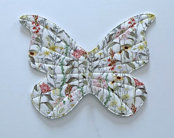 Wildflower butterfly wings// wearable fairy wings for children// quilted fabric wings// floral wings for kids// whimsical wings