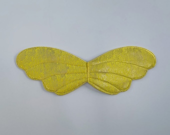 Bee wings with metallic detail// yellow dragonfly wings for kids// bee shape wings for children// wearable fabric wings