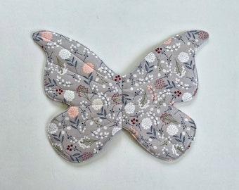 Wearable wings for kids// gray dandelion print// fairy wings for children// fairy party// quilted fabric wings// dress up fun