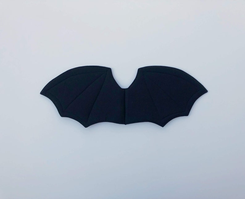 Solid black bat wings for children// wearable bat wings for kids// black dragon// mini bat wings// fabric quilted wings// baby costume image 1