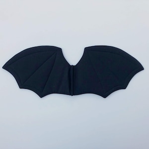 Solid black bat wings for children// wearable bat wings for kids// black dragon// mini bat wings// fabric quilted wings// baby costume image 4