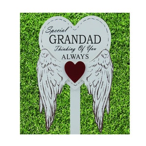 Special Grandad Grave Stick Guardian Angel WIngs Graveside Memorial Tribute  Marker 76164