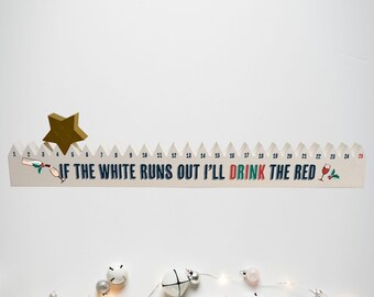 Wine Advent Calendar, Moving Star, Christmas Countdown Block