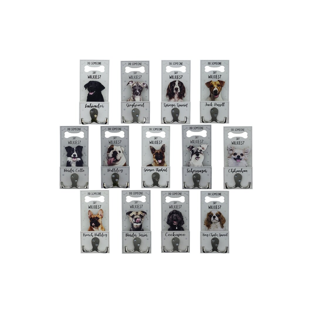 Cockapoo Golden Dog Lead Hook Twin Hooks Wall Mounted Walkies Puppy ...