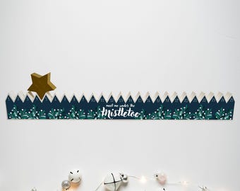 Mistletoe Advent Calendar, Interactive Wooden Star Countdown
