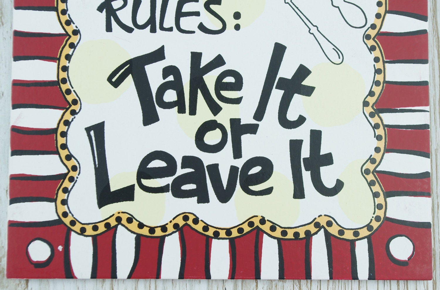 Cocina reglas placa signo tomarlo o dejarlo cocina pared | Etsy