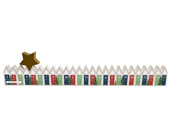 Christmas Street Doors Advent Calendar: Interactive Wooden Countdown Block
