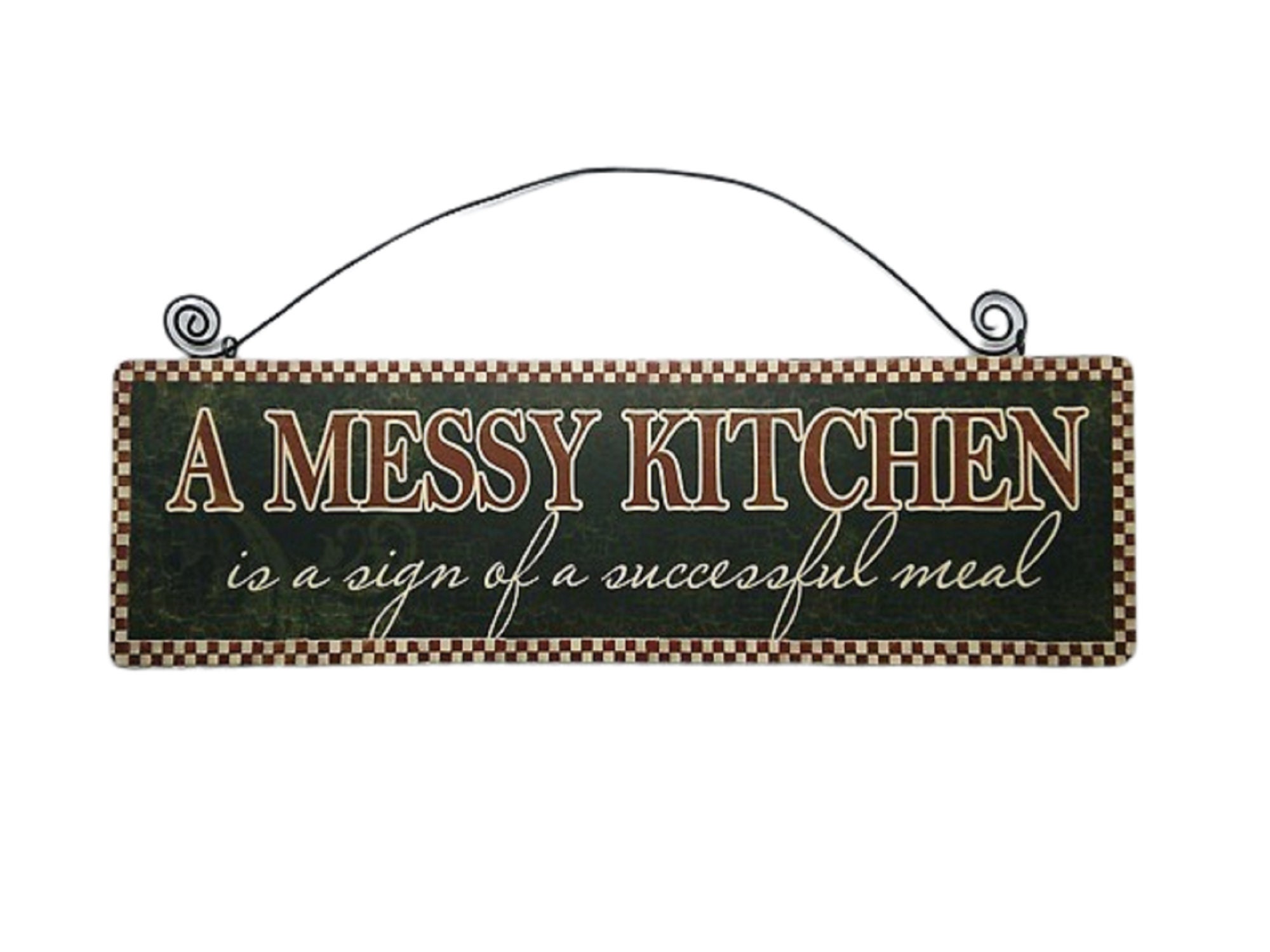 Kitchen Plaque A Messy Kitchen Is A Successful Meal Wall Etsy