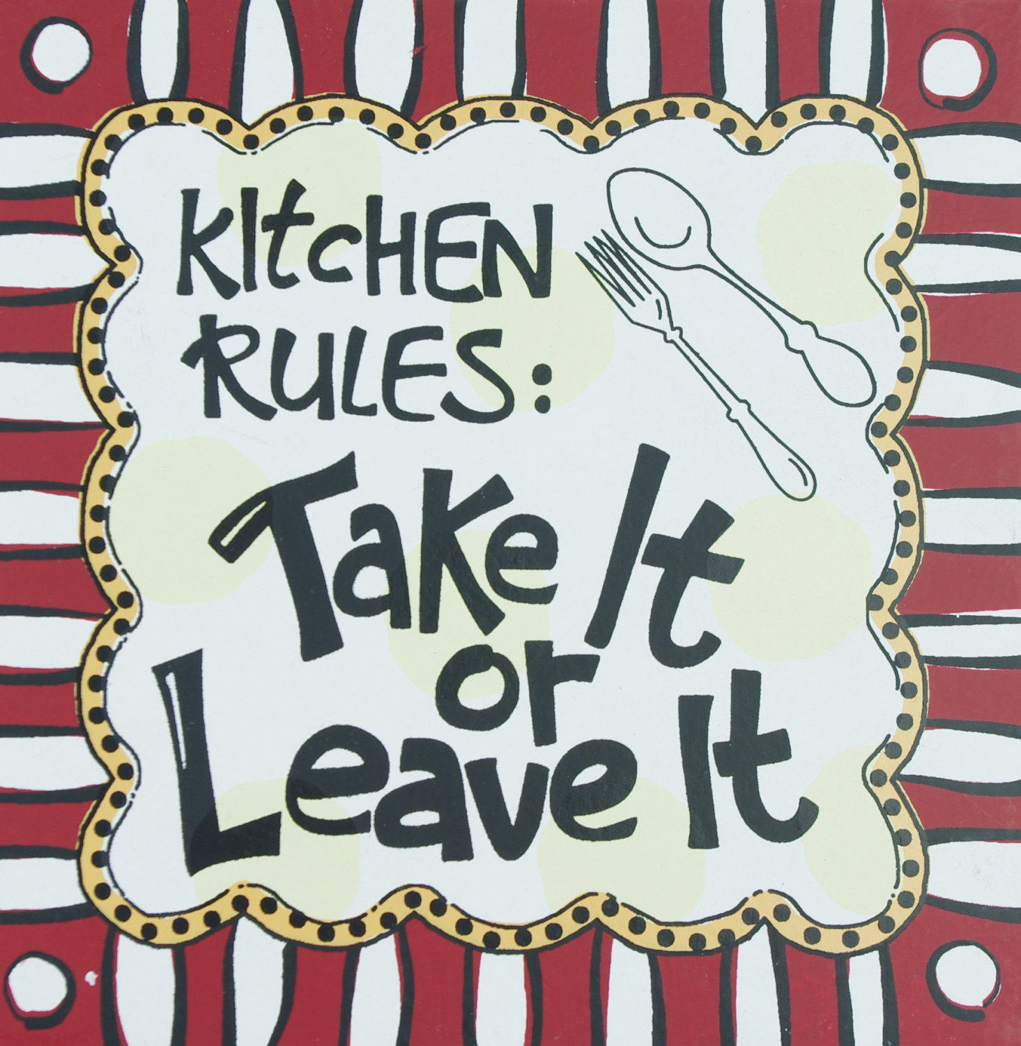 Cocina reglas placa signo tomarlo o dejarlo cocina pared | Etsy