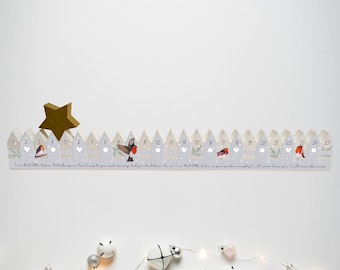 Robin Wooden Advent Calendar, Interactive Christmas Countdown