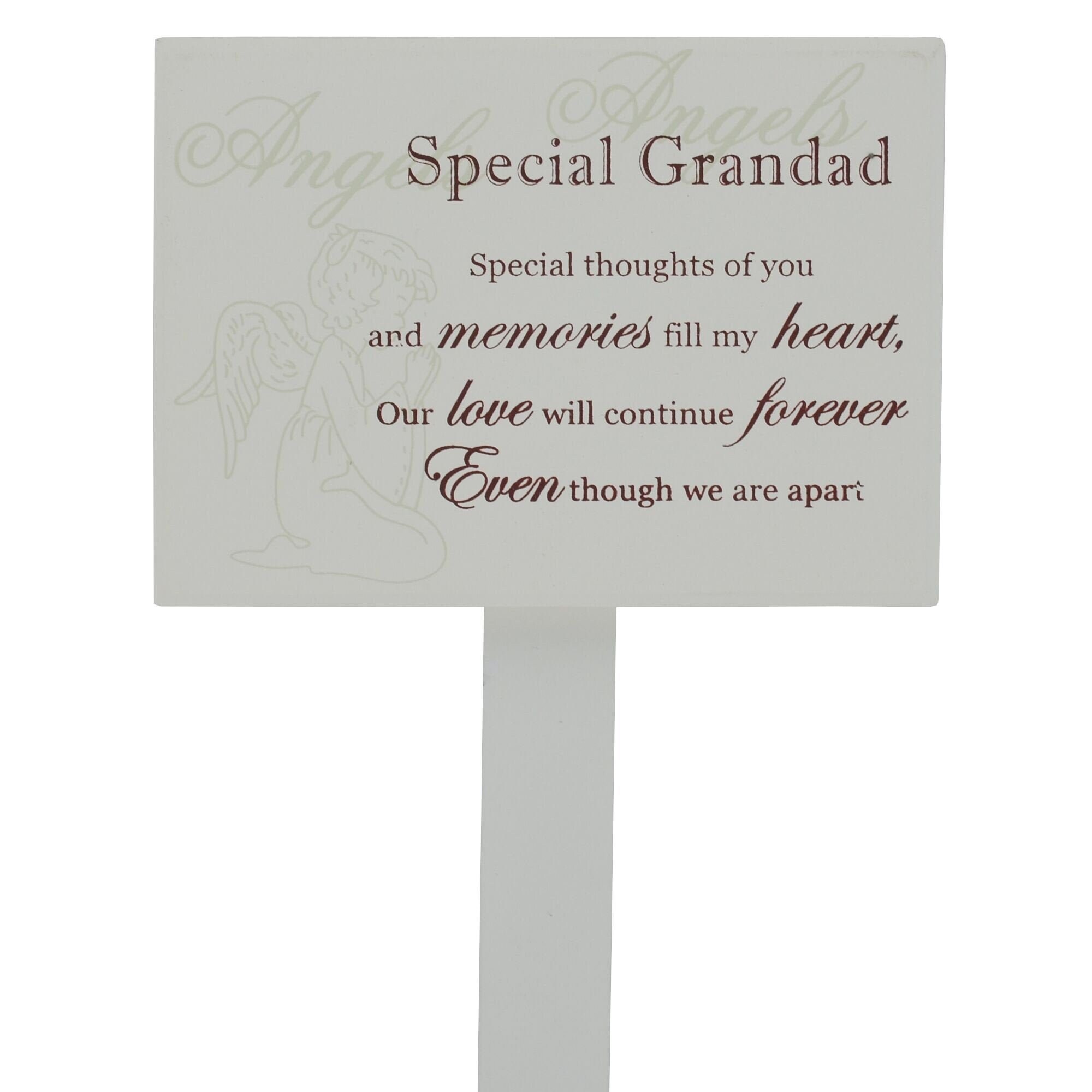 Grave Card & Holder Stake Grandad Memory Stand Graveside Memorial Sympathy Him