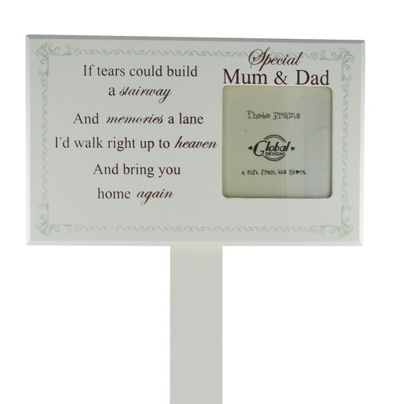 mum and dad memorial photo frame
