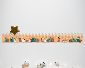 Gonk Advent Calendar, Interactive Wooden Christmas Countdown Block