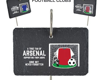 Football Club Memorial Slate Sign, Graveside Supporter Plaque