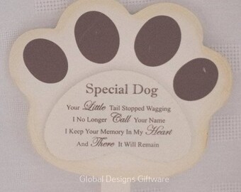 Special Dog Grave Marker Stick Stake Memorial Tribute Your Little Tail Stopped Wagging F1625