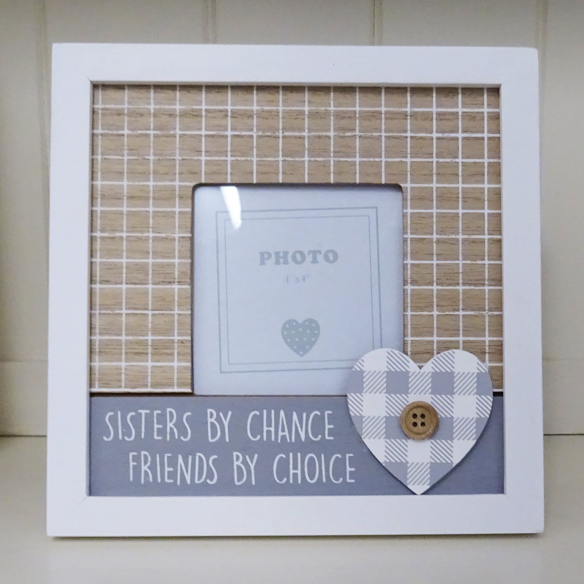 Sister Photo Frame Sisters by Chance Friends by Choice Grey Etsy
