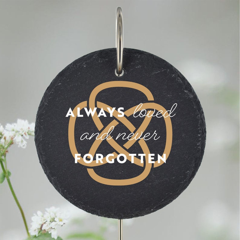 Celtic Ritual Markers Celtic Knot Slate Grave Marker, Irish Emblem Memorial Plaque - Etsy