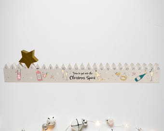 Christmas Spirit Advent Calendar, Interactive Moving Star Countdown