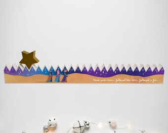 Three Wise Men Wooden Advent Calendar, Moving Star Countdown