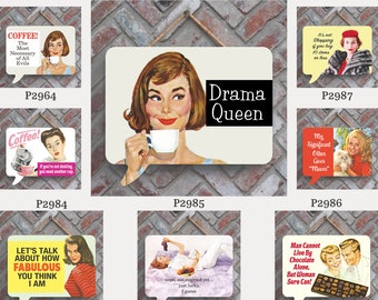Retro Style Women Pin Ups Funny Plaques Workplace Sayings Office Home Décor