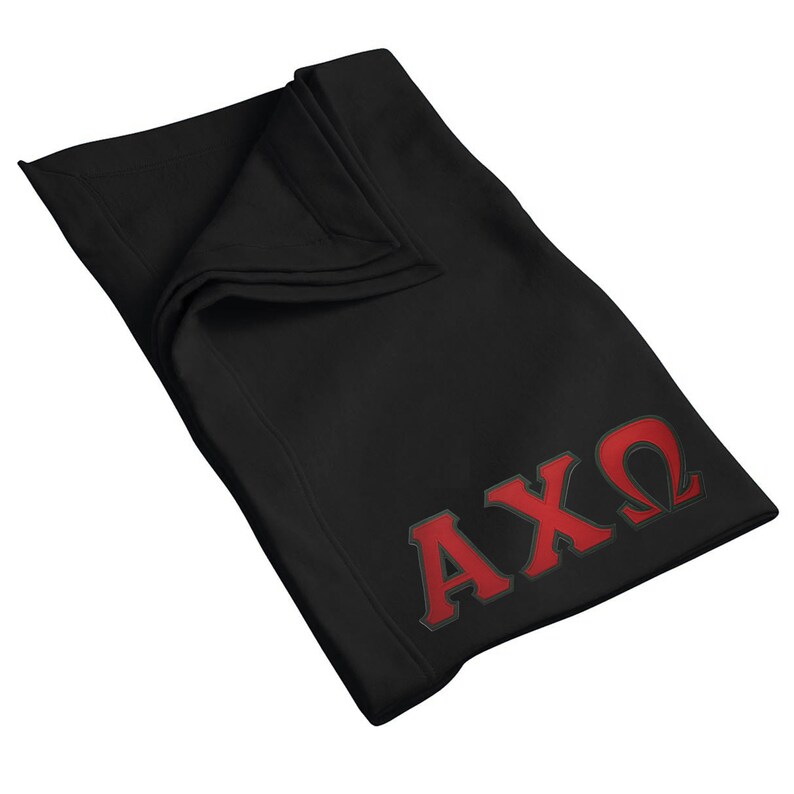 chi omega stitched letters
