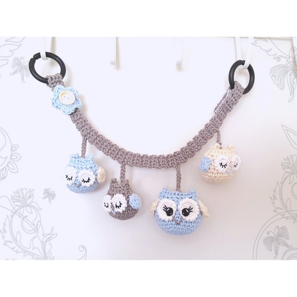 Stroller Mobile Owl Family