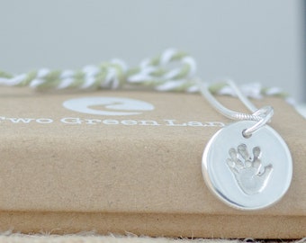 Personalised Silver Handprint Necklace