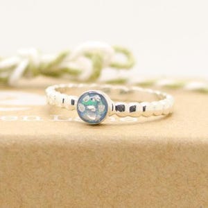 Memorial Ashes Bobble Ring, Pet Keepsake Jewelry