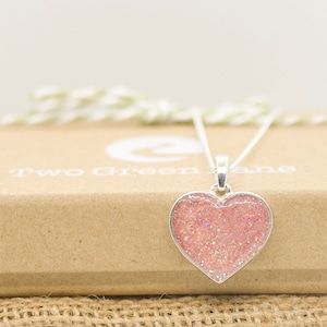 Memorial Ashes Heart Necklace, Ashes Jewellery, Ashes Keepsake, Pet Memorial